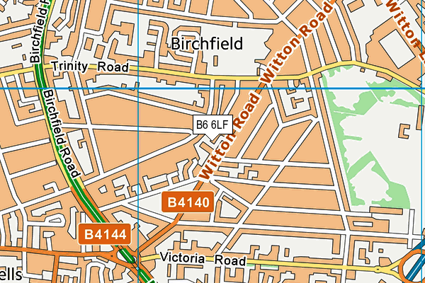 B6 6LF map - OS VectorMap District (Ordnance Survey)