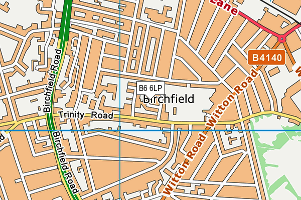 B6 6LP map - OS VectorMap District (Ordnance Survey)