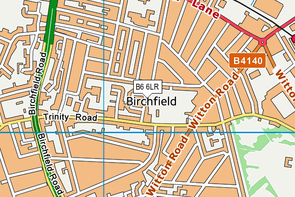 B6 6LR map - OS VectorMap District (Ordnance Survey)