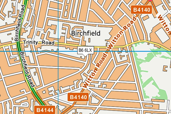 B6 6LX map - OS VectorMap District (Ordnance Survey)