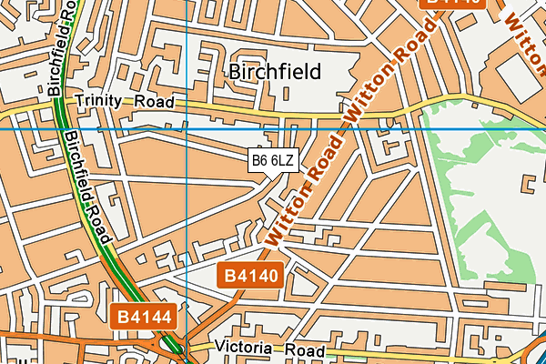 B6 6LZ map - OS VectorMap District (Ordnance Survey)