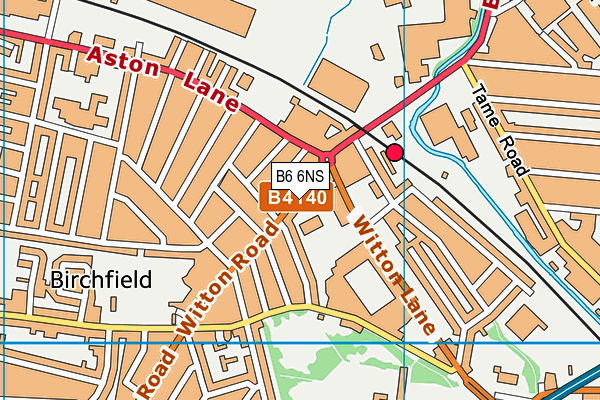 B6 6NS map - OS VectorMap District (Ordnance Survey)