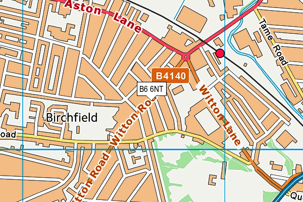 B6 6NT map - OS VectorMap District (Ordnance Survey)