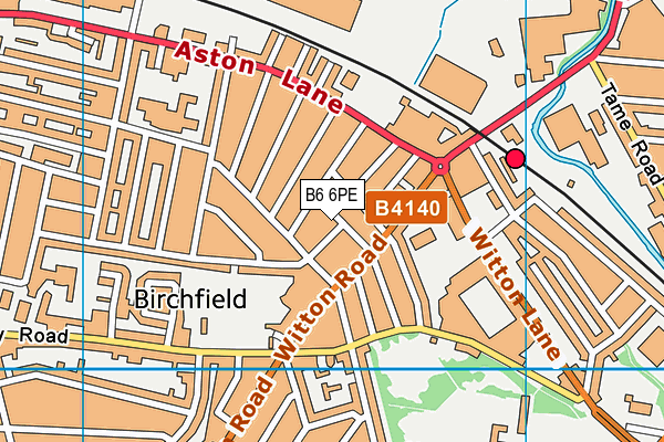 B6 6PE map - OS VectorMap District (Ordnance Survey)