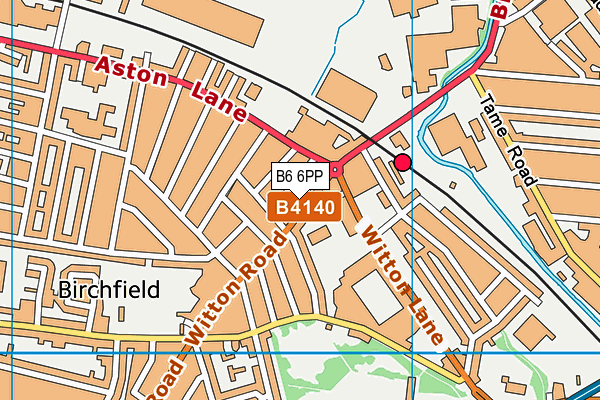 B6 6PP map - OS VectorMap District (Ordnance Survey)