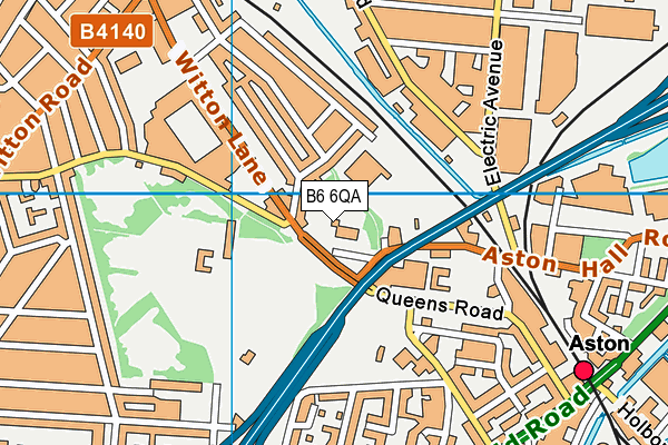 B6 6QA map - OS VectorMap District (Ordnance Survey)