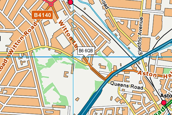 B6 6QB map - OS VectorMap District (Ordnance Survey)