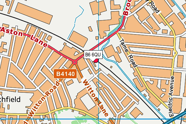 B6 6QU map - OS VectorMap District (Ordnance Survey)