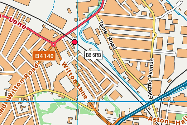 B6 6RB map - OS VectorMap District (Ordnance Survey)