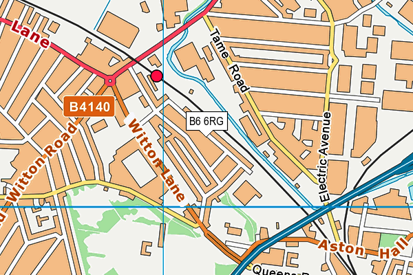 B6 6RG map - OS VectorMap District (Ordnance Survey)