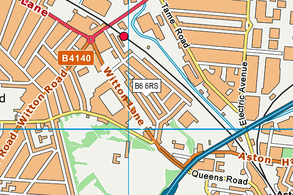 B6 6RS map - OS VectorMap District (Ordnance Survey)