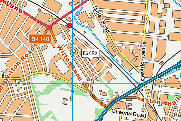 B6 6RX map - OS VectorMap District (Ordnance Survey)