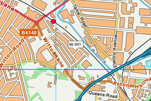 B6 6RY map - OS VectorMap District (Ordnance Survey)