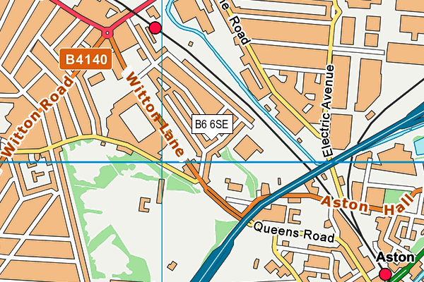 B6 6SE map - OS VectorMap District (Ordnance Survey)
