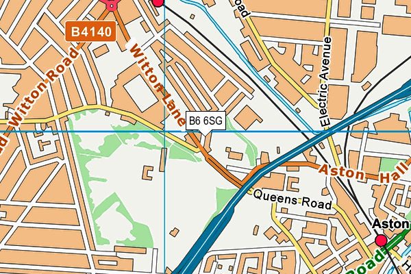 B6 6SG map - OS VectorMap District (Ordnance Survey)