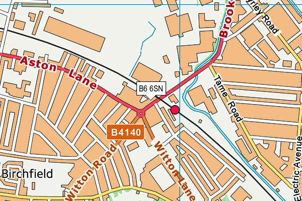 B6 6SN map - OS VectorMap District (Ordnance Survey)