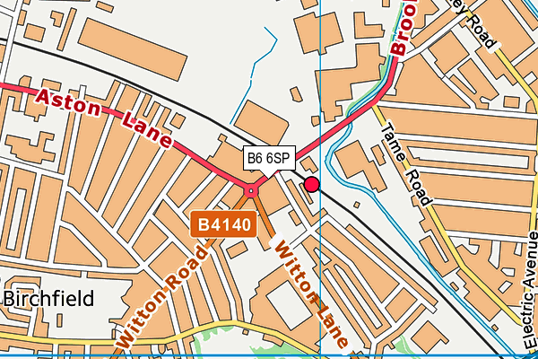 B6 6SP map - OS VectorMap District (Ordnance Survey)
