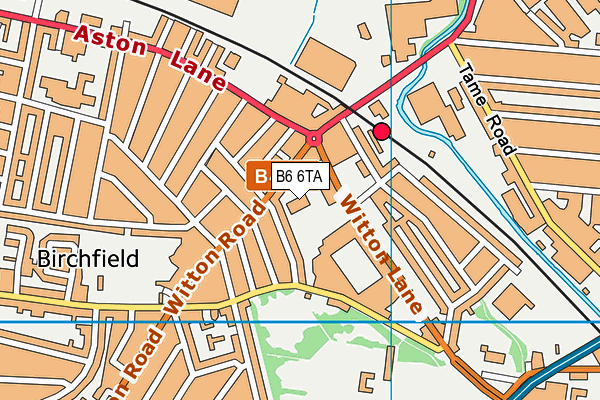 B6 6TA map - OS VectorMap District (Ordnance Survey)