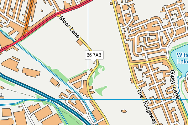 B6 7AB map - OS VectorMap District (Ordnance Survey)