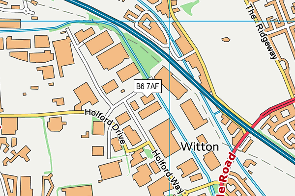 B6 7AF map - OS VectorMap District (Ordnance Survey)