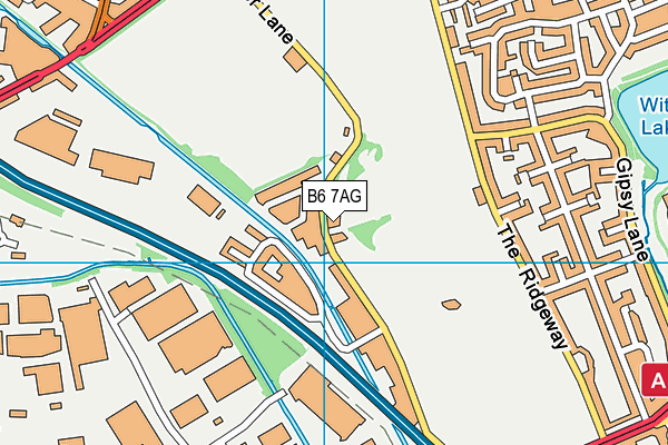 B6 7AG map - OS VectorMap District (Ordnance Survey)