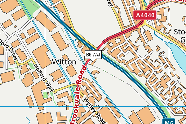 B6 7AJ map - OS VectorMap District (Ordnance Survey)