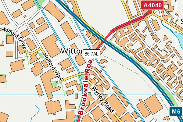 B6 7AL map - OS VectorMap District (Ordnance Survey)