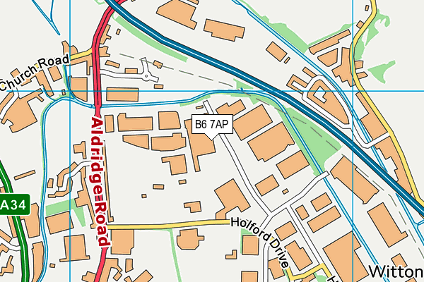 B6 7AP map - OS VectorMap District (Ordnance Survey)