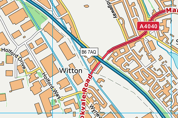 B6 7AQ map - OS VectorMap District (Ordnance Survey)