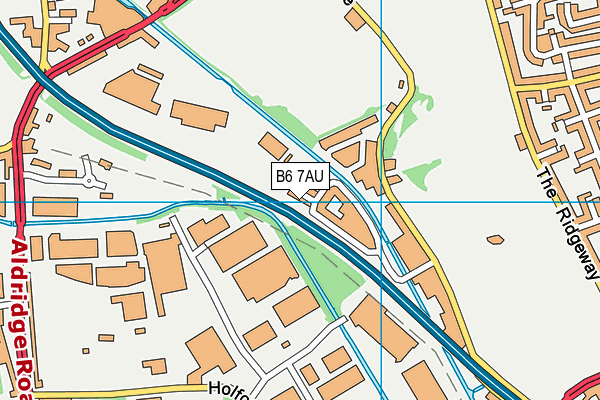 B6 7AU map - OS VectorMap District (Ordnance Survey)