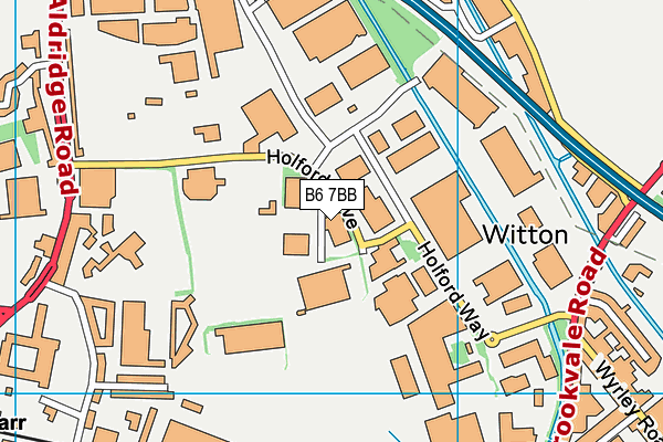 B6 7BB map - OS VectorMap District (Ordnance Survey)