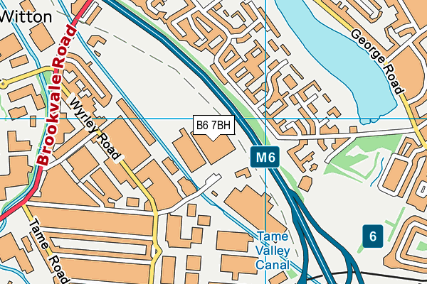 B6 7BH map - OS VectorMap District (Ordnance Survey)