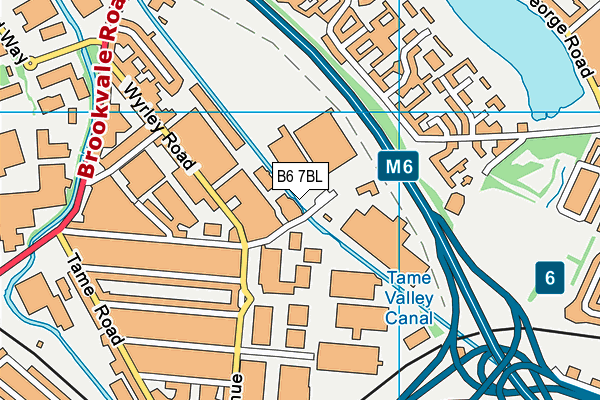 B6 7BL map - OS VectorMap District (Ordnance Survey)