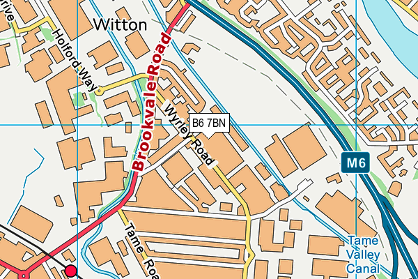 B6 7BN map - OS VectorMap District (Ordnance Survey)