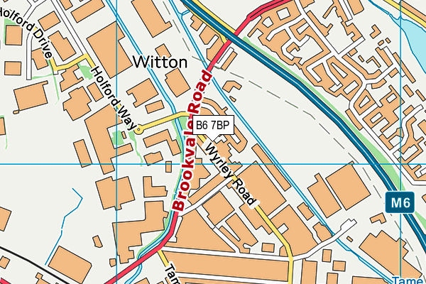 B6 7BP map - OS VectorMap District (Ordnance Survey)