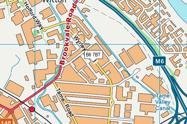 B6 7BT map - OS VectorMap District (Ordnance Survey)