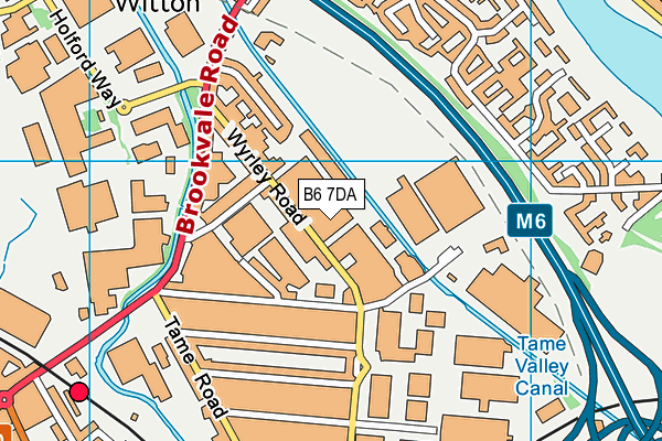 B6 7DA map - OS VectorMap District (Ordnance Survey)