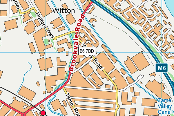 B6 7DD map - OS VectorMap District (Ordnance Survey)