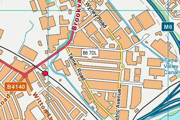 B6 7DL map - OS VectorMap District (Ordnance Survey)