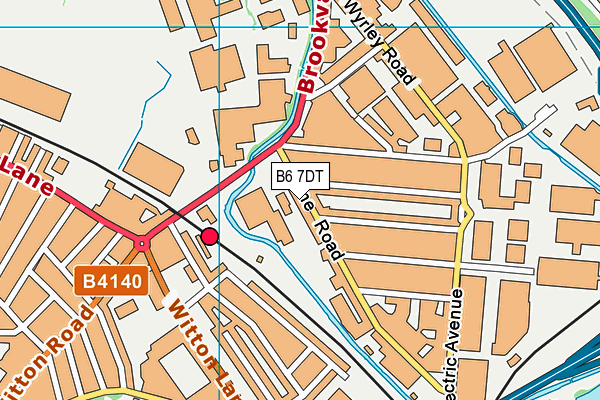 B6 7DT map - OS VectorMap District (Ordnance Survey)