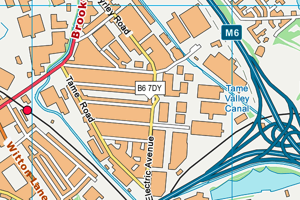 B6 7DY map - OS VectorMap District (Ordnance Survey)