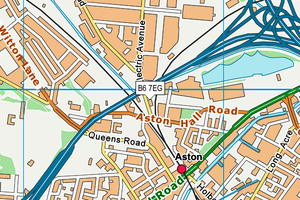 B6 7EG map - OS VectorMap District (Ordnance Survey)