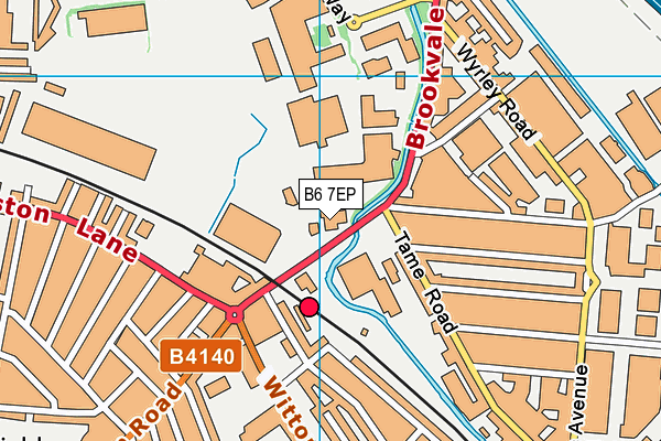 B6 7EP map - OS VectorMap District (Ordnance Survey)