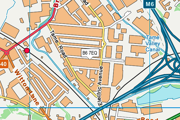 B6 7EQ map - OS VectorMap District (Ordnance Survey)