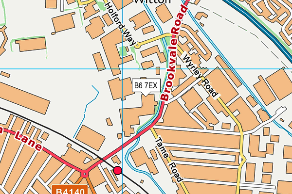 B6 7EX map - OS VectorMap District (Ordnance Survey)