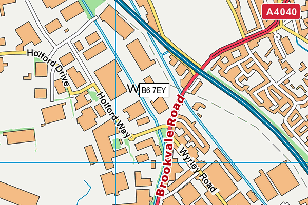 B6 7EY map - OS VectorMap District (Ordnance Survey)