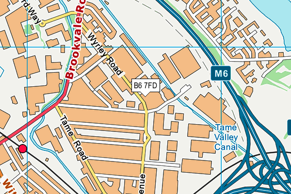 B6 7FD map - OS VectorMap District (Ordnance Survey)