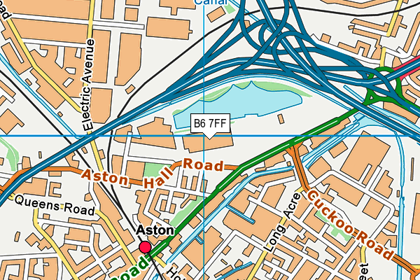 B6 7FF map - OS VectorMap District (Ordnance Survey)