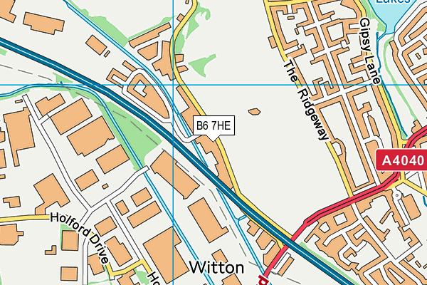 B6 7HE map - OS VectorMap District (Ordnance Survey)