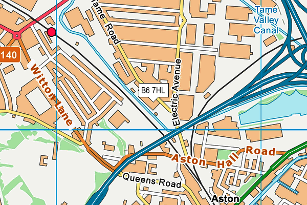 B6 7HL map - OS VectorMap District (Ordnance Survey)